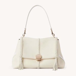Chloe Women Penelope Medium Soft Shoulder Bag-White