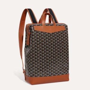 Goyard Women Sac A Dos Cisalpin in Goyardine Canvas & Chevroches Calfskin-Brown