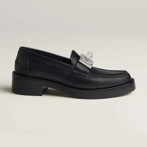 Hermes Men Hot Loafer in Calfskin-Black