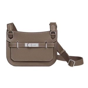 Hermes Women Jyspiere in Evercolor Leather-Gray