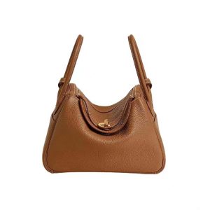 Hermes Women Lindy 26 in Clemence Leather-Brown H073428CC37