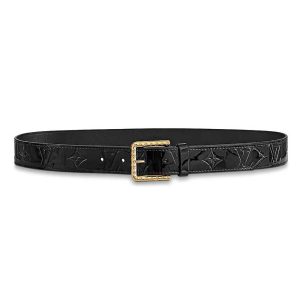 Louis Vuitton LV Unisex Daily LV 30mm Belt in Monogram Vernis Calf Leather-Black