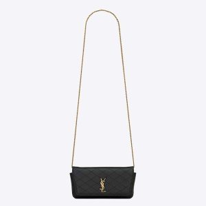 Saint Laurent YSL Women Gaby Phone Holder in Quilted Leather