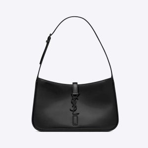 Saint Laurent YSL Women Le 5 à 7 in Shiny Leather-Black