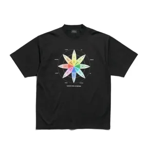 Balenciaga Women How Do You Feel? T-Shirt Medium Fit in Black Vintage Jersey