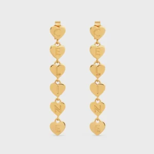 Celine Women Cœur Celine Earrings in Brass with Gold Finish