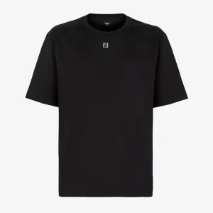 Fendi Men Black Cotton T-shirt FY0936ARYYF0QA1