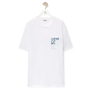 Loewe Men Relaxed Fit T-shirt in Cotton-White H526Y22X99