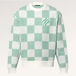 Louis Vuitton LV Women Damier Cotton Sweatshirt Classic Fit Green 1AFJHG