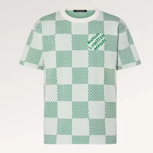 Louis Vuitton LV Women Damier Knitted Short-Sleeved Crewneck Regular Fit 1AFIX4