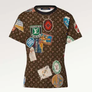 Louis Vuitton Men LV Flight Mode Elysee Palace T-Shirt Cotton Dark Brown 1AFMYH