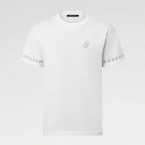 Louis Vuitton Men Short-Sleeved Cotton Crewneck in White