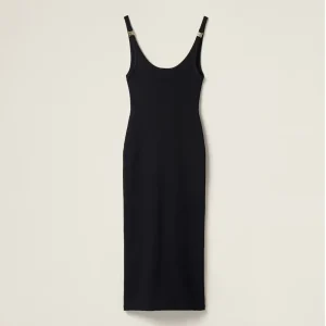 Miu Miu Women Viscose Dress with Metal Logo