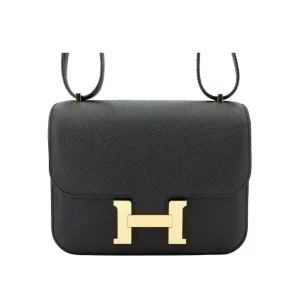 Hermes Women Constance 19 Bag Epsom Leather-Black/Gold