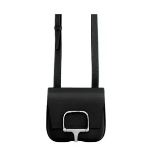 Hermes Women Della Cavalleria Mini Bag Epsom Leather-Black/Silver