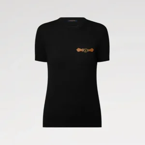 Louis Vuitton Dauphine Tab Knit Top in Black 1AFZBV