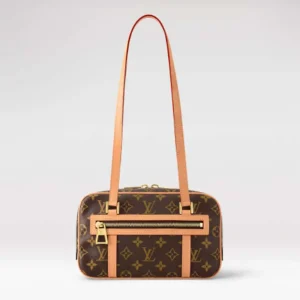 Louis Vuitton LV Women Cité Handbag Monogram Coated Canvas Cowhide Leather