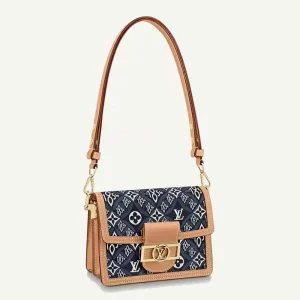 Louis Vuitton LV Women Since 1854 Dauphine MM Handbag Monogram Flowers Canvas