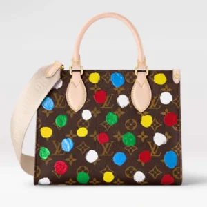 Louis Vuitton Unisex LVxYK OnTheGo PM Monogram Coated Canvas 3D Painted Dots Print