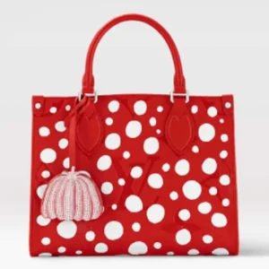 Louis Vuitton Unisex LVxYK OnTheGo PM Red White Embossed Grained Monogram Empreinte Cowhide