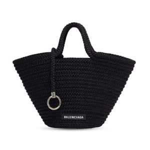 Balenciaga Women Ibiza Small Basket With Strap in Black