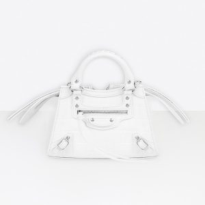 Balenciaga Women Neo Classic Mini Top Handle Bag-White