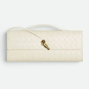 Bottega Veneta Women Long Clutch Andiamo With Handle-White 741511VCPP39195