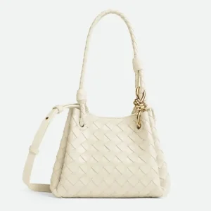 Bottega Veneta Women Small Andiamo Parachute-White 796569VCPPT9195