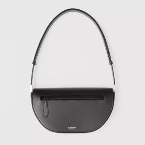 Burberry Women Small Leather Olympia Bag-Black
