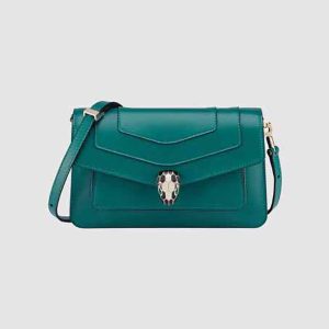 Bvlgari Women Serpenti Forever East-West Shoulder Bag-Green