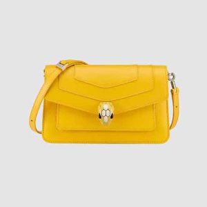 Bvlgari Women Serpenti Forever East-West Shoulder Bag- Yellow