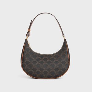 Celine Women Ava Bag in Triomphe Canvas-Brown