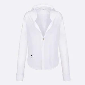 Dior Women Blouse White Cotton Poplin 451B72A3356_X0100