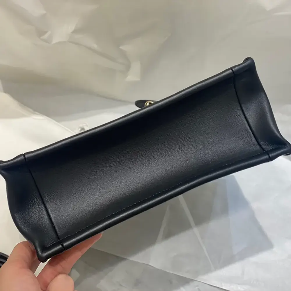 Dior Women Mini Dior Book Tote Black Macrocannage Calfskin