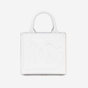 Dolce Gabbana D&G Women DG Daily Mini Shopper-White