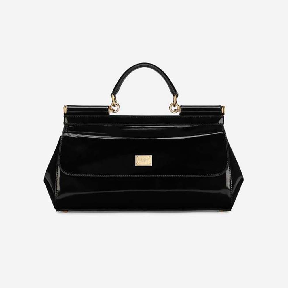 Dolce Gabbana D&G Women Elongated Sicily Handbag-Black