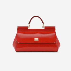 Dolce Gabbana D&G Women Elongated Sicily Handbag-Red