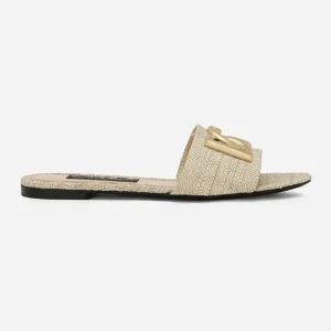 Dolce Gabbana D&G Women Raffia Sliders CQ0592AR34480738