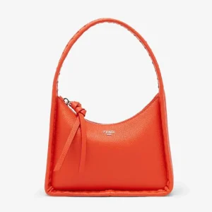 Fendi Women Mini Fendessence Small Red Selleria Bag with 264 Hand-sewn Topstitches