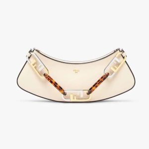 Fendi Women O’Lock Swing Camellia Leather Pouch