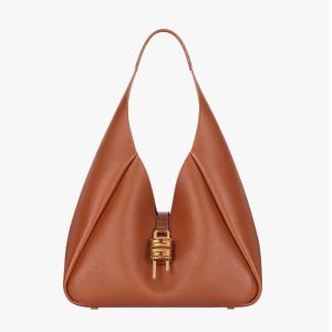 Givenchy Women Medium G-Hobo Bag in Smooth Leather-Brown