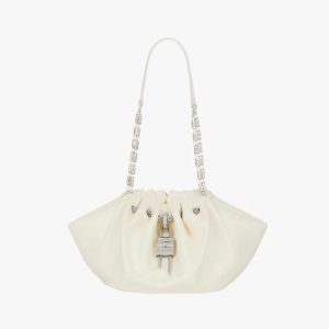Givenchy Women Small Kenny Bag in Smooth Leather-White