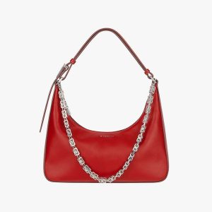 Givenchy Women Small Moon Cut Out Bag in Leather-Red