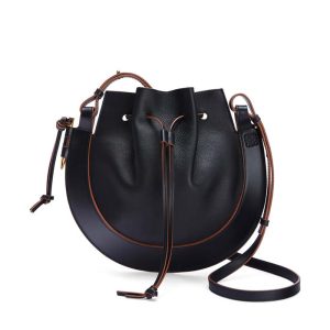 Loewe Women Horseshoe Bag in Nappa Calfskin-Black