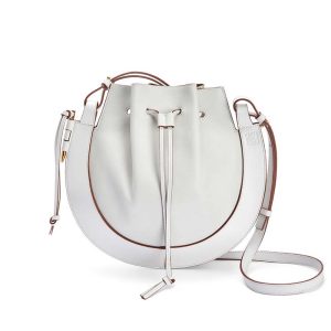 Loewe Women Horseshoe Bag in Nappa Calfskin-White