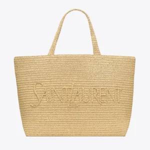 Saint Laurent YSL Unisex Saint Laurent Tote in Raffia 776763GAAEL2063