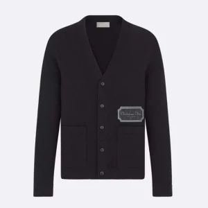 Dior Women Christian Dior Couture Cardigan Black Cashmere Jersey