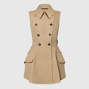 Double-Breasted Gabardine Dress 1AFPGM