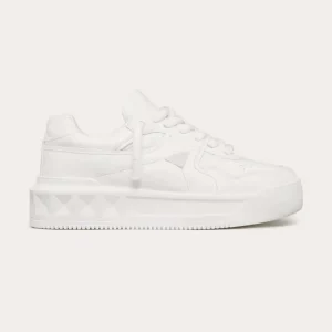Valentino Unisex ONE STUD XL Nappa Leather Low-Top Sneaker-White