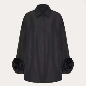 Valentino Women Micro Faille Jacket-Black 5B0CI0RN4H2_0NO